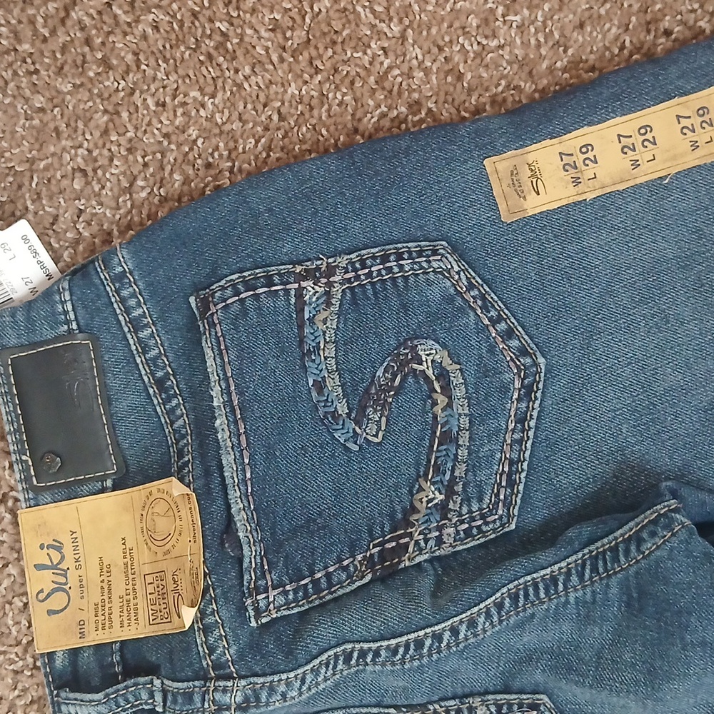 Silver Jeans Co Suki Joga Skinny Jeans Size 27 - Picture 7 of 16